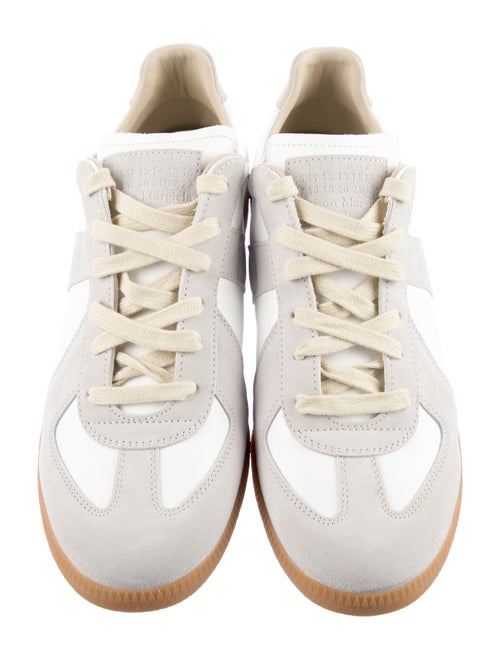Maison Margiela Leather Colorblock Pattern Sneakers
