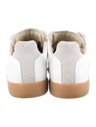 Maison Margiela Leather Colorblock Pattern Sneakers