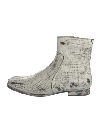 Maison Margiela Leather Printed Boots