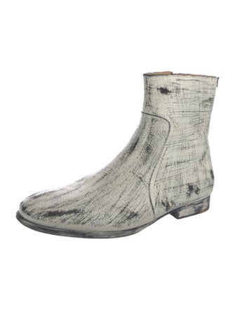 Maison Margiela Leather Printed Boots