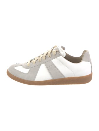 Maison Margiela Leather Colorblock Pattern Sneakers