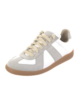 Maison Margiela Leather Colorblock Pattern Sneakers