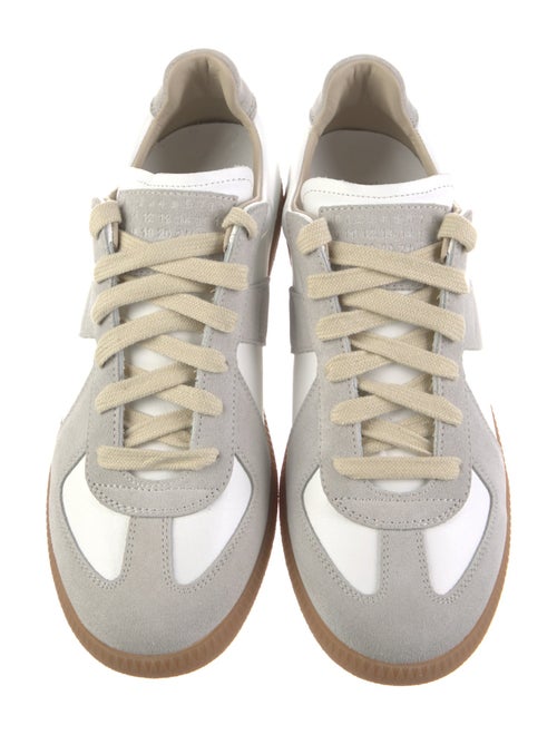 Maison Margiela Leather Colorblock Pattern Sneakers