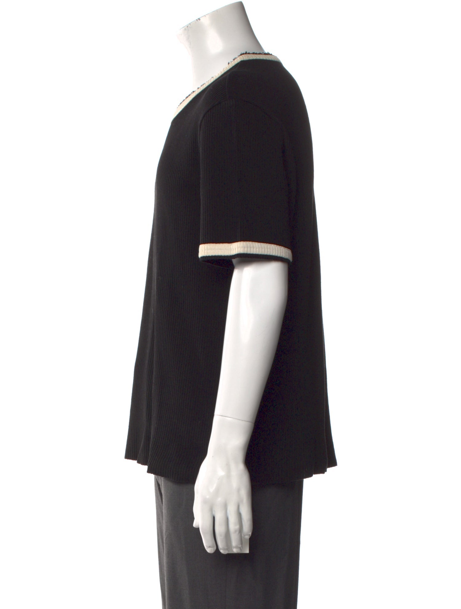 Maison Margiela Colorblock Pattern Crew Neck T-Shirt