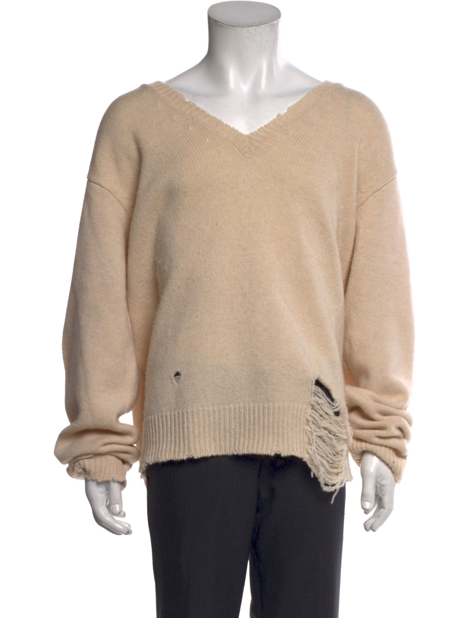 Maison Margiela V-Neck Long Sleeve Pullover