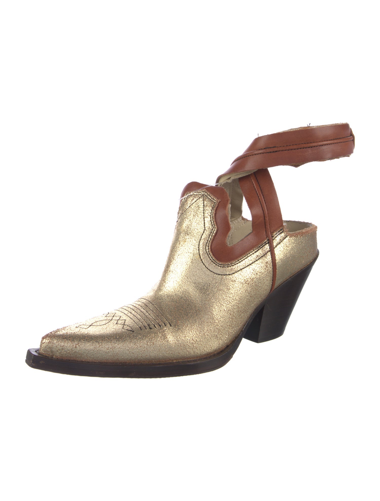 Maison Margiela Leather Printed Slingback Pumps