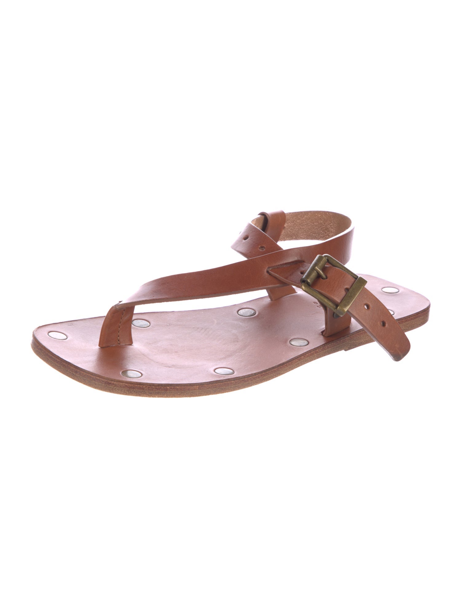 Maison Margiela Leather T-Strap Sandals
