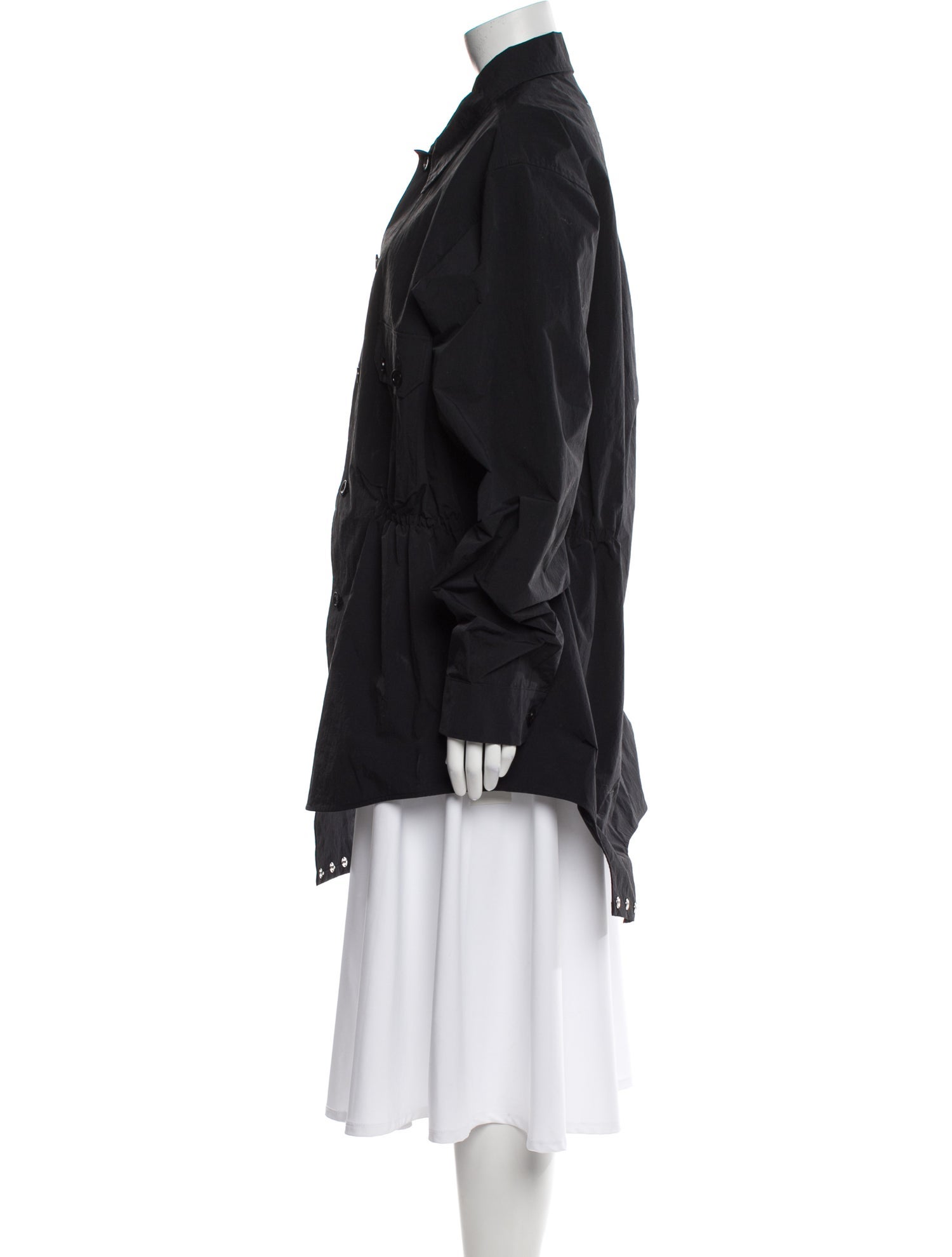 Maison Margiela 2024 Hard Nylon Long Sleeve Button-Up Top