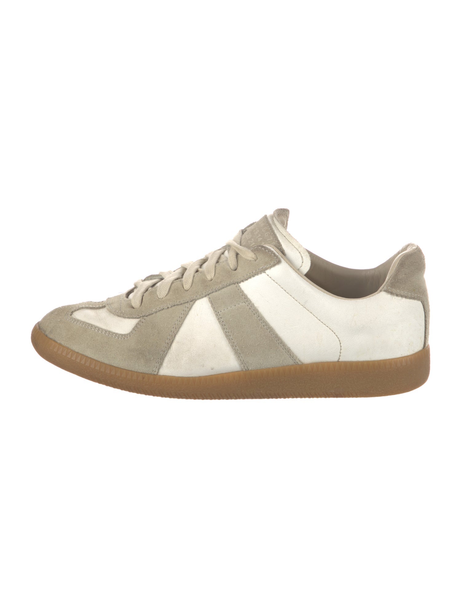 Maison Margiela Suede Colorblock Pattern Sneakers