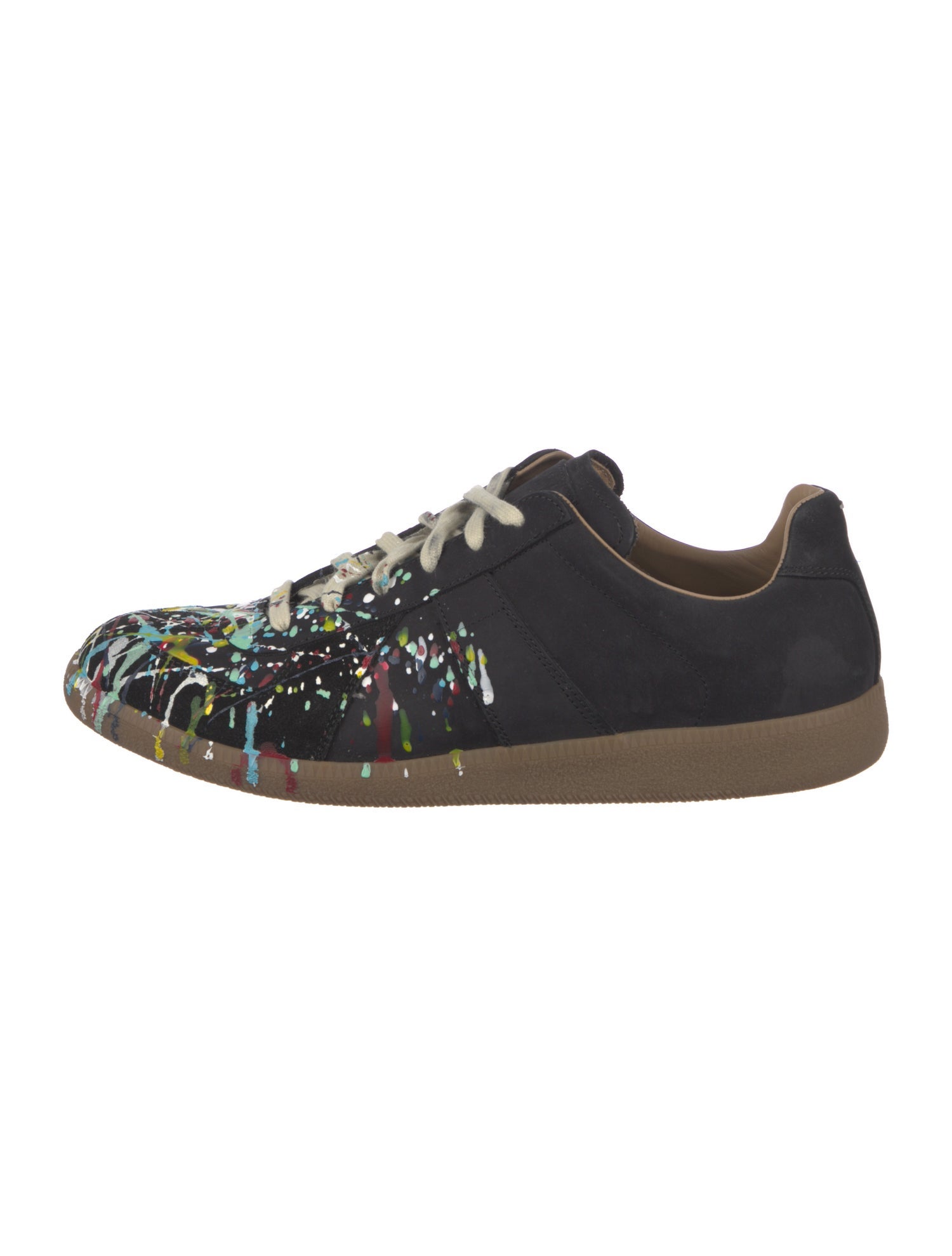 Maison Margiela Suede Printed Sneakers