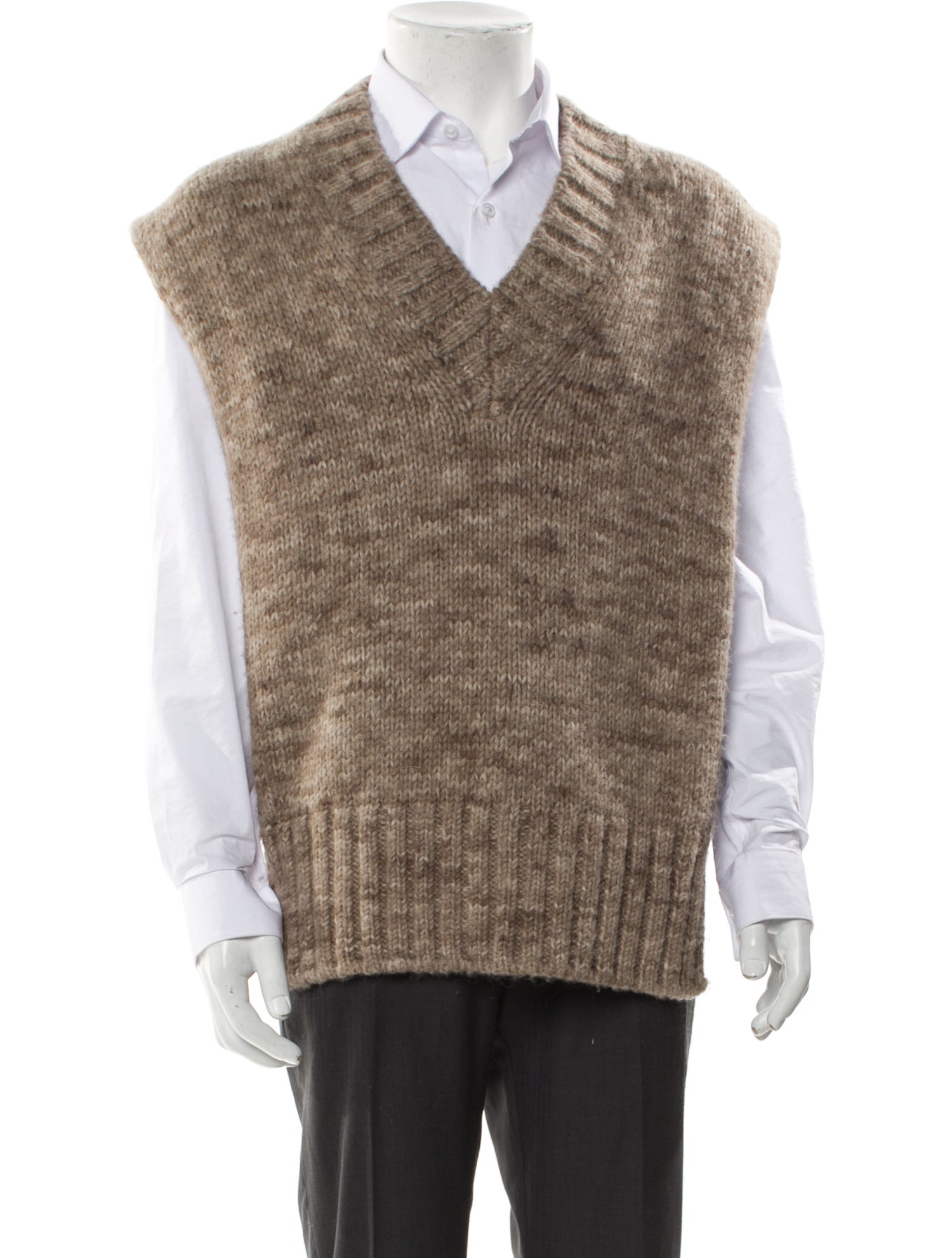 Maison Margiela 2023 Botanical Dye Knit Vest 'Light Brown' Sweater Vest