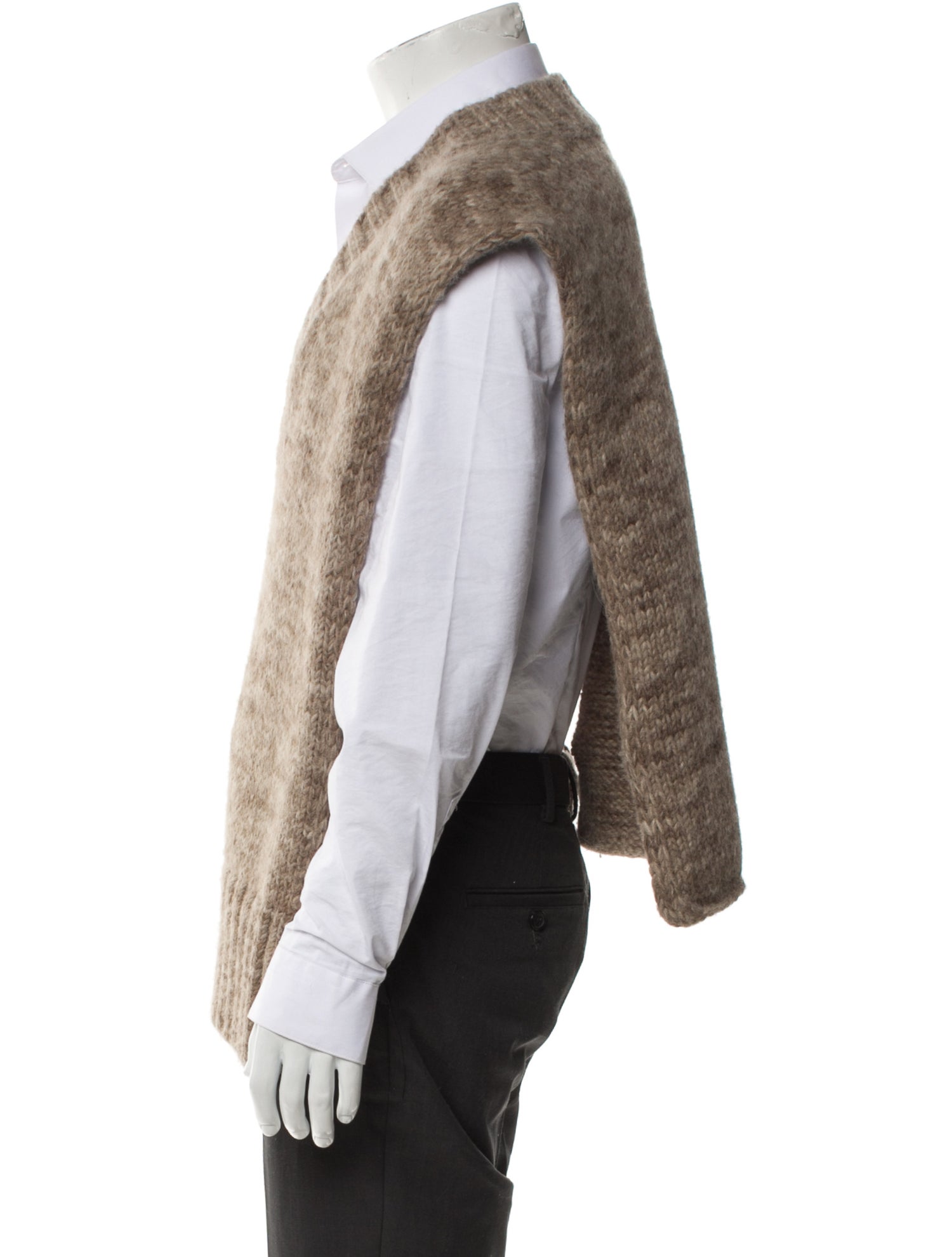 Maison Margiela 2023 Botanical Dye Knit Vest 'Light Brown' Sweater Vest