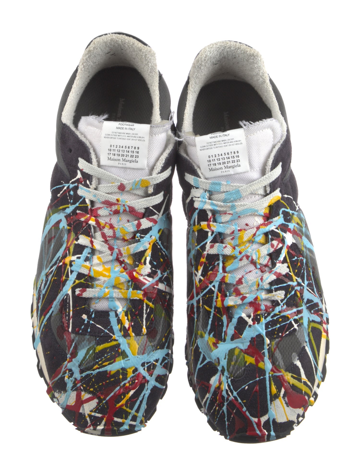 Maison Margiela Suede Printed Athletic Sneakers