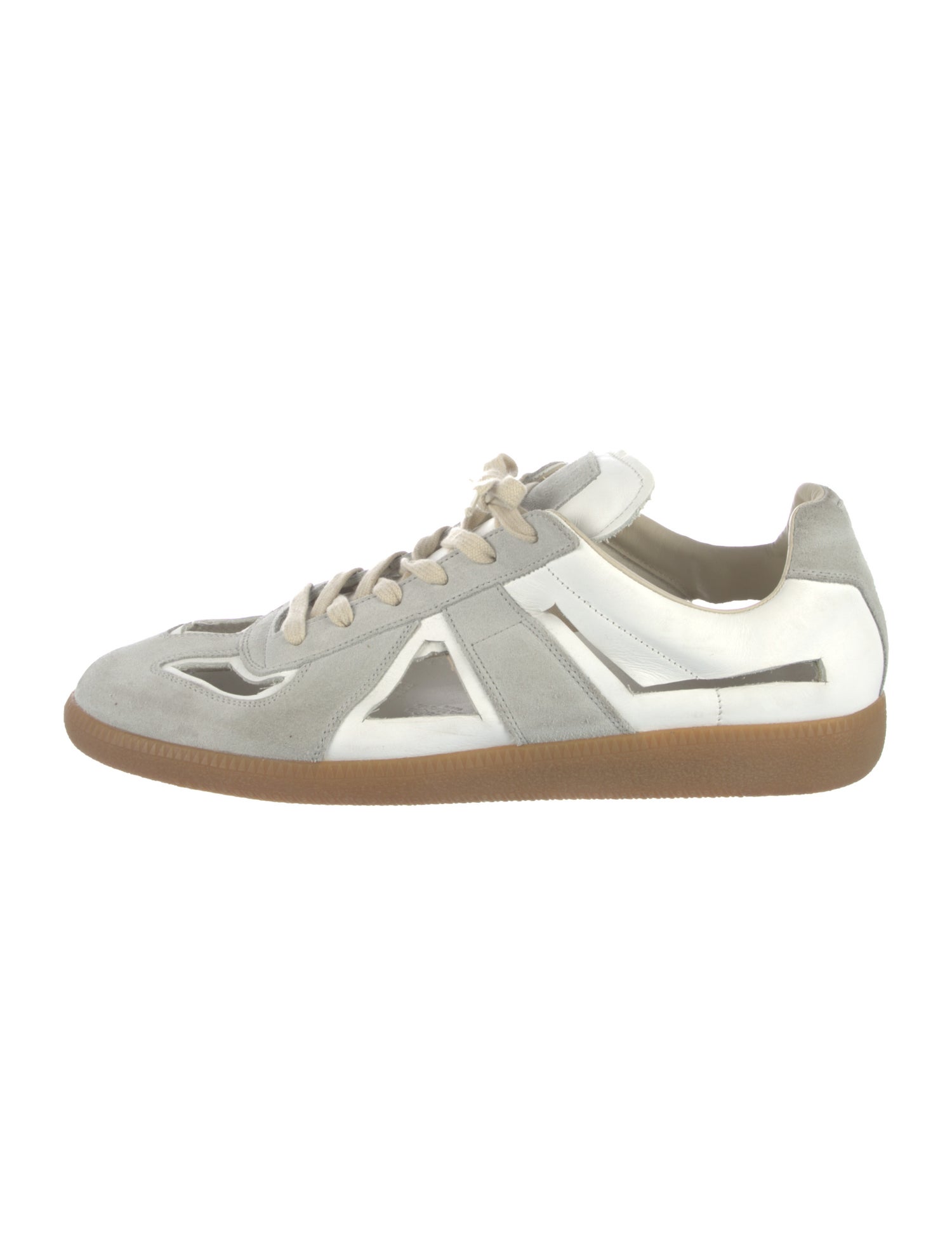 Maison Margiela Suede Colorblock Pattern Sneakers