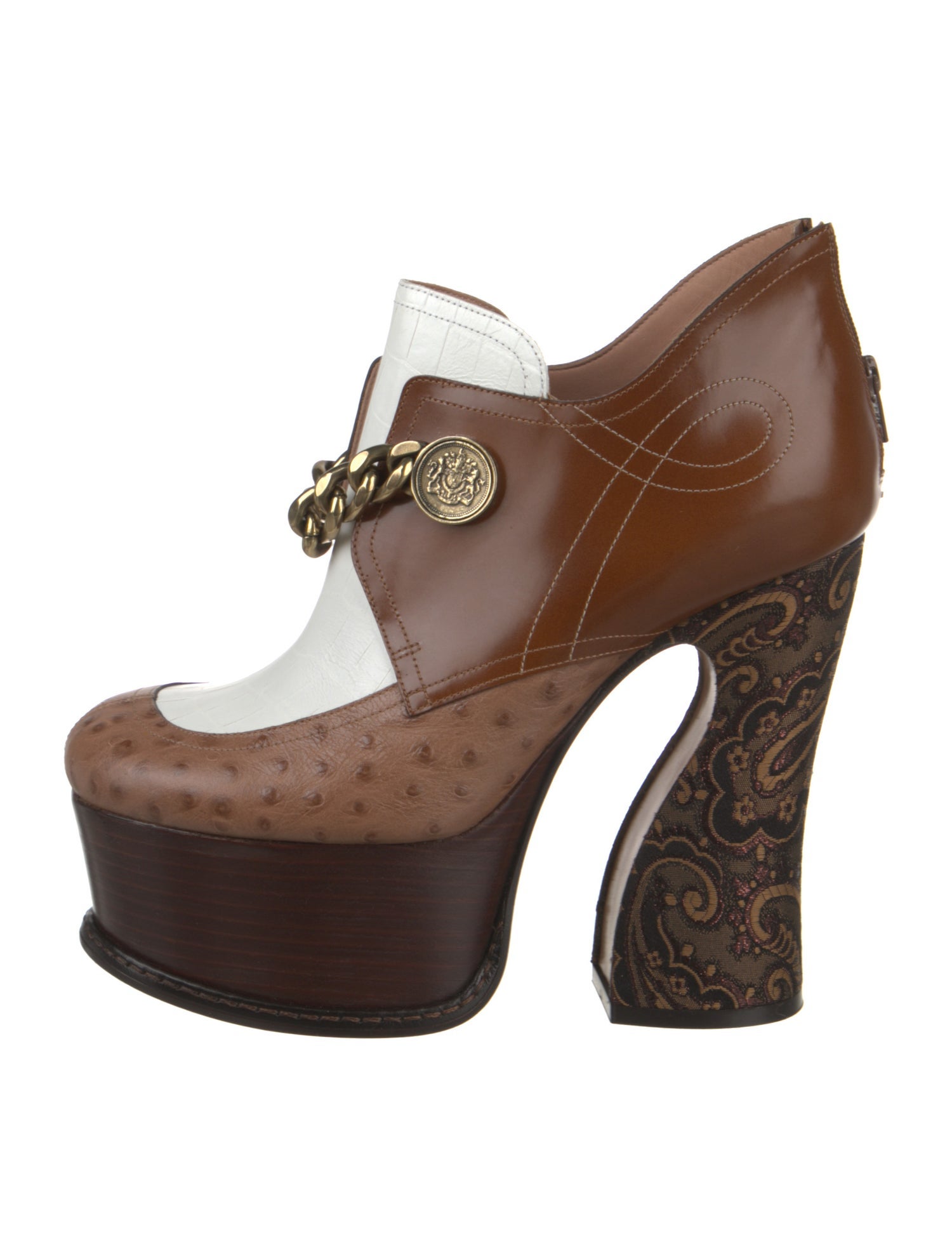 Maison Margiela Leather Animal Print Pumps