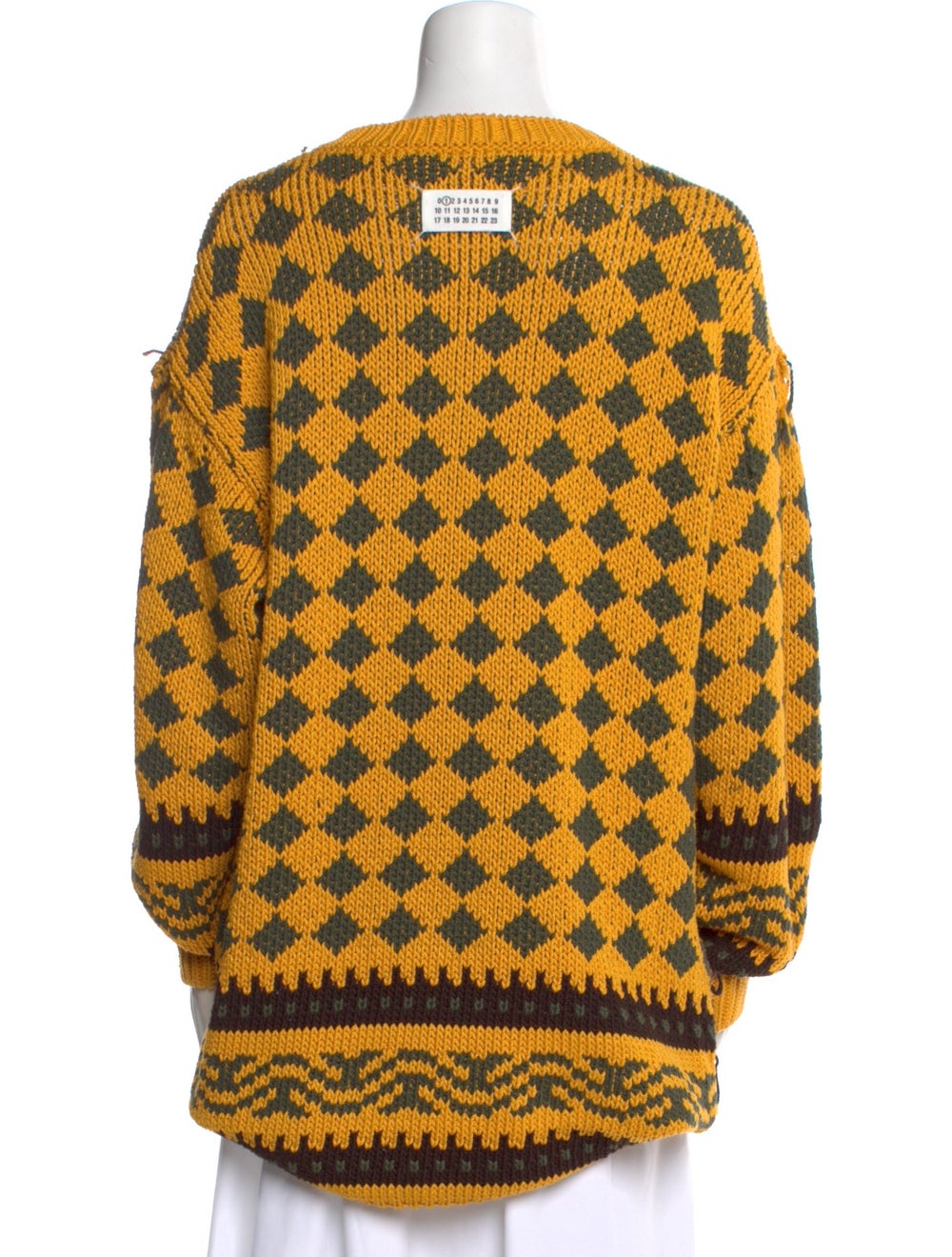 Maison Margiela Pullover Yellow Patterned Long Sl… - image 3