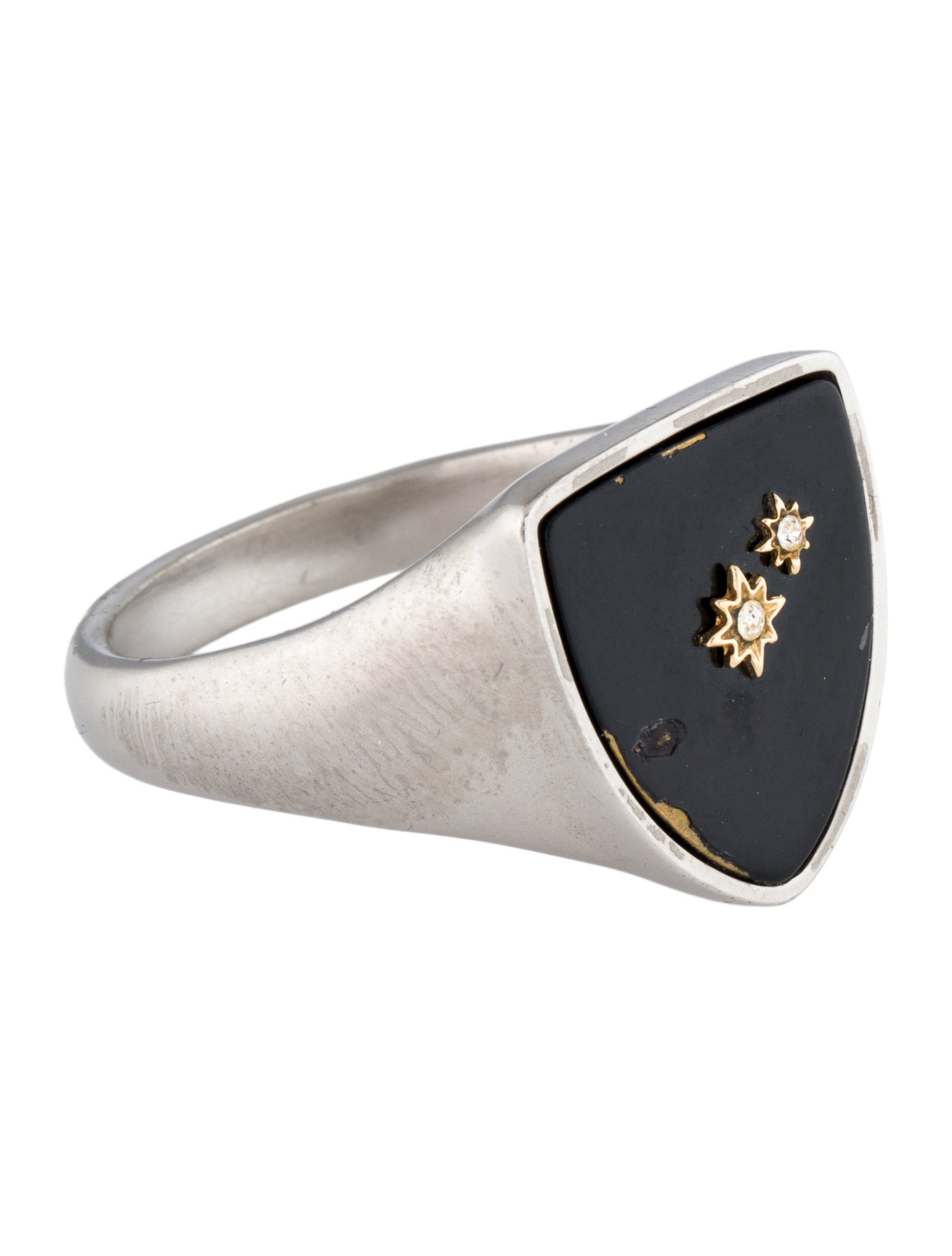 Maison Margiela Crystal & Enamel Signet Ring