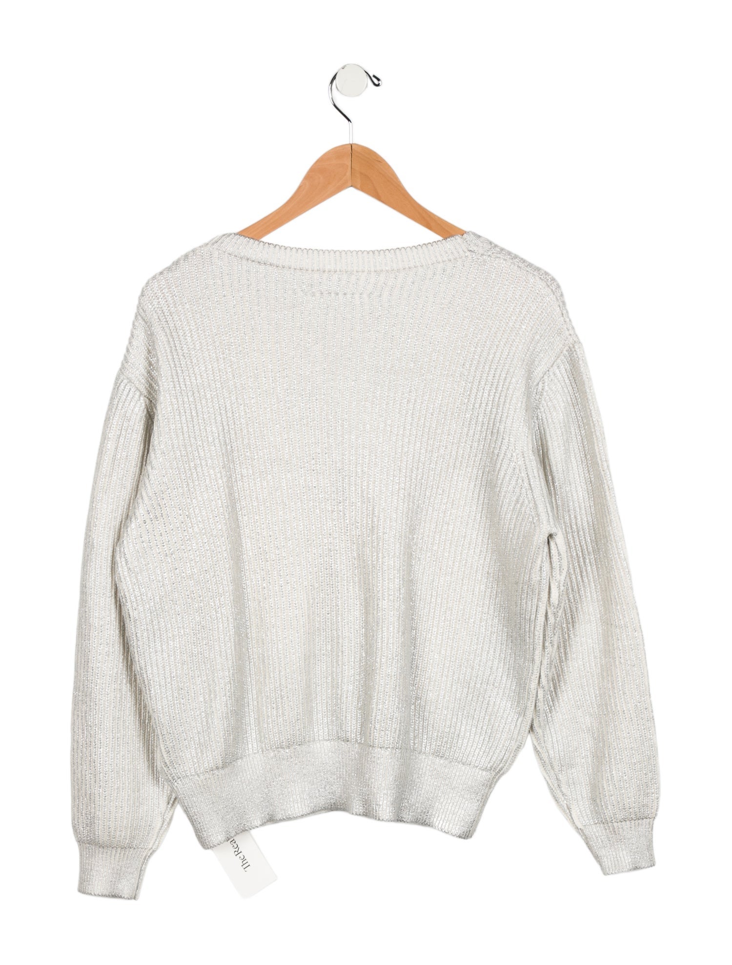 MM6 Maison Margiela Girls' Metallic Knit Crewneck Sweater