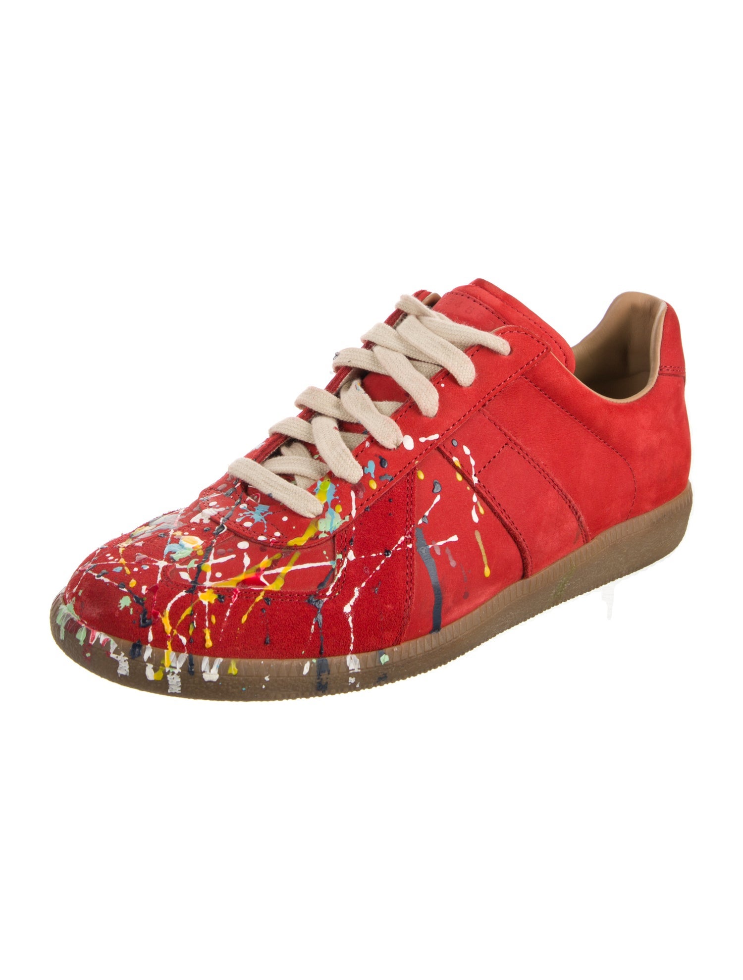 Maison Margiela Suede Printed Sneakers