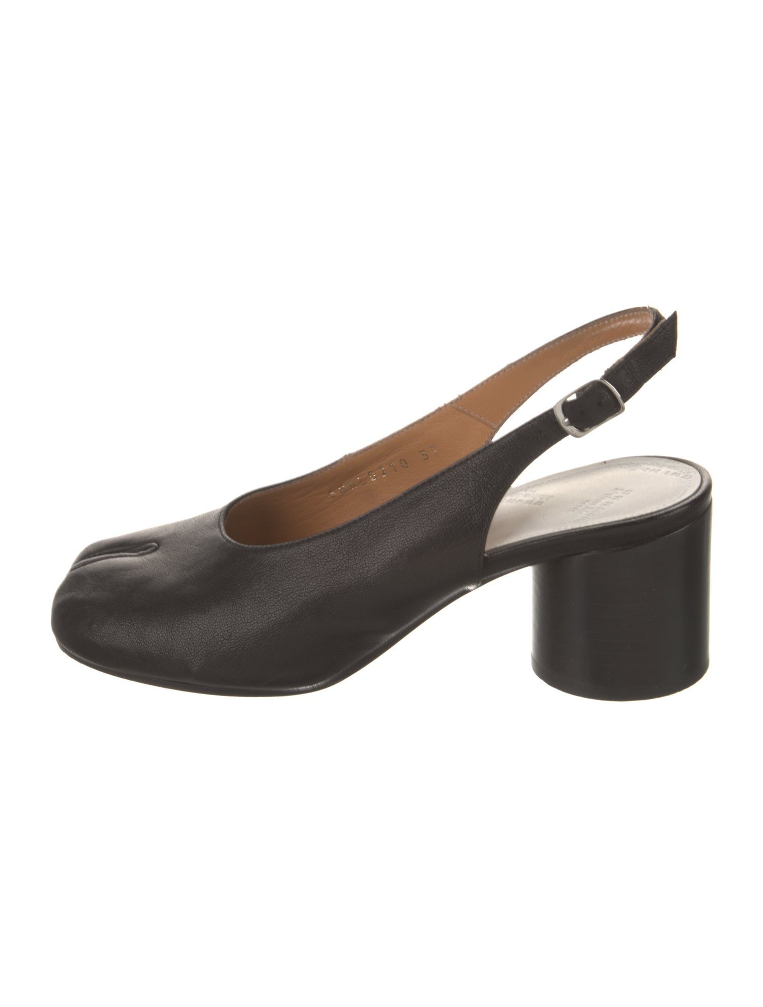 Maison Margiela Leather Bow Accents Slingback Pumps