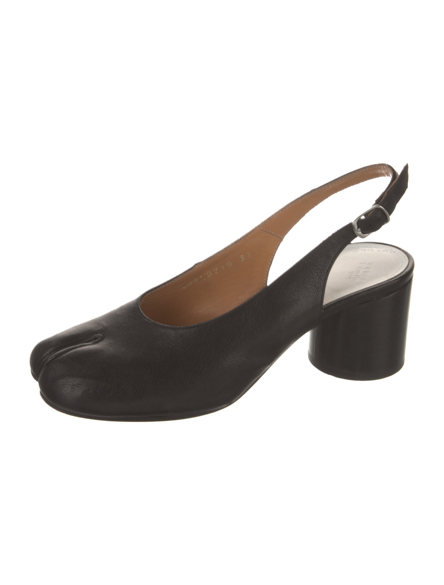 Maison Margiela Leather Bow Accents Slingback Pumps