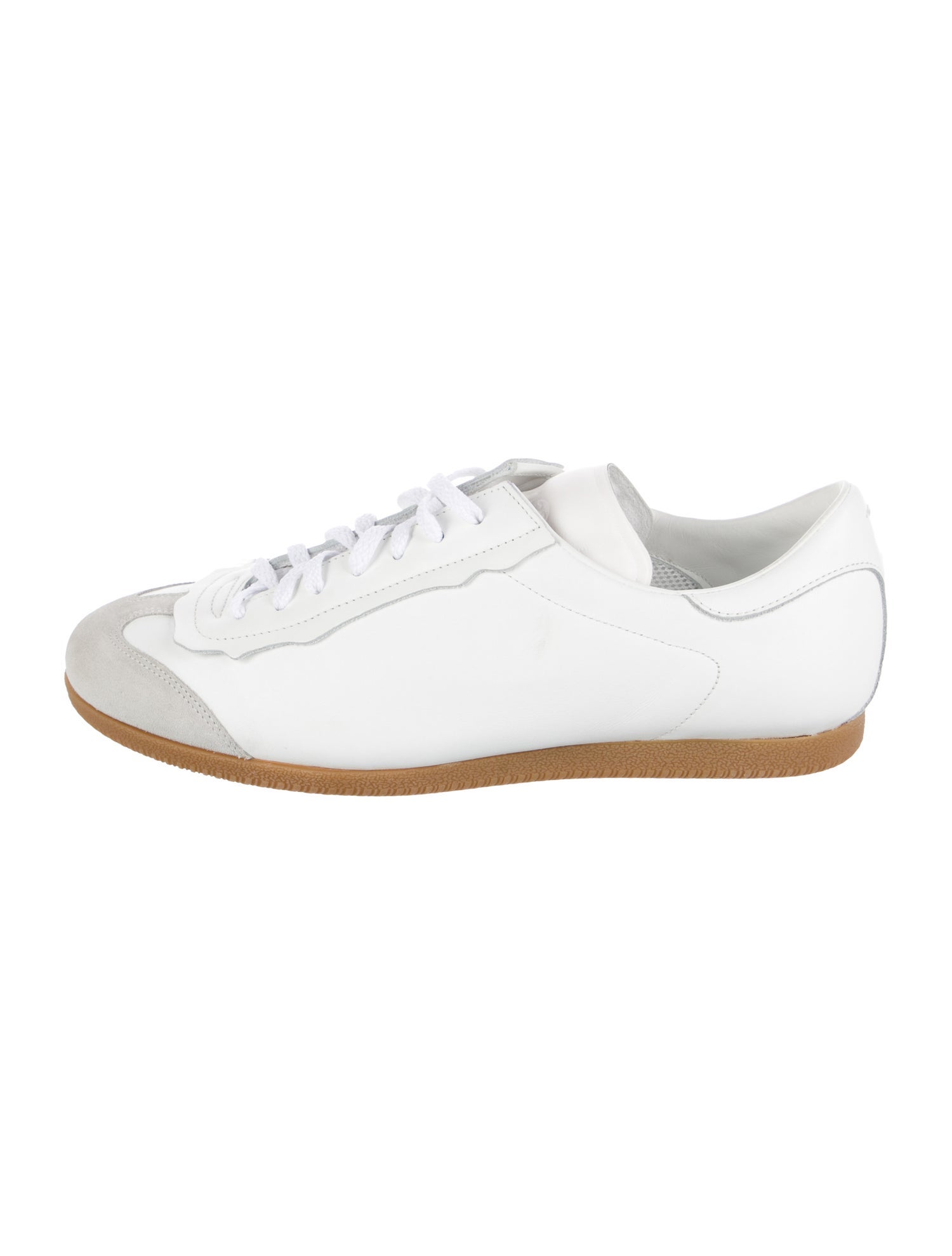 Maison Margiela Leather Colorblock Pattern Sneakers