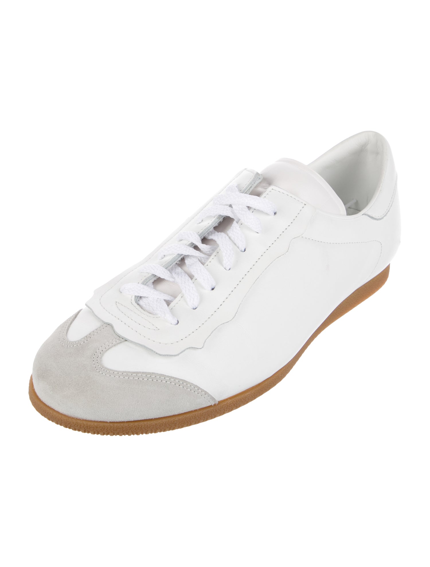Maison Margiela Leather Colorblock Pattern Sneakers