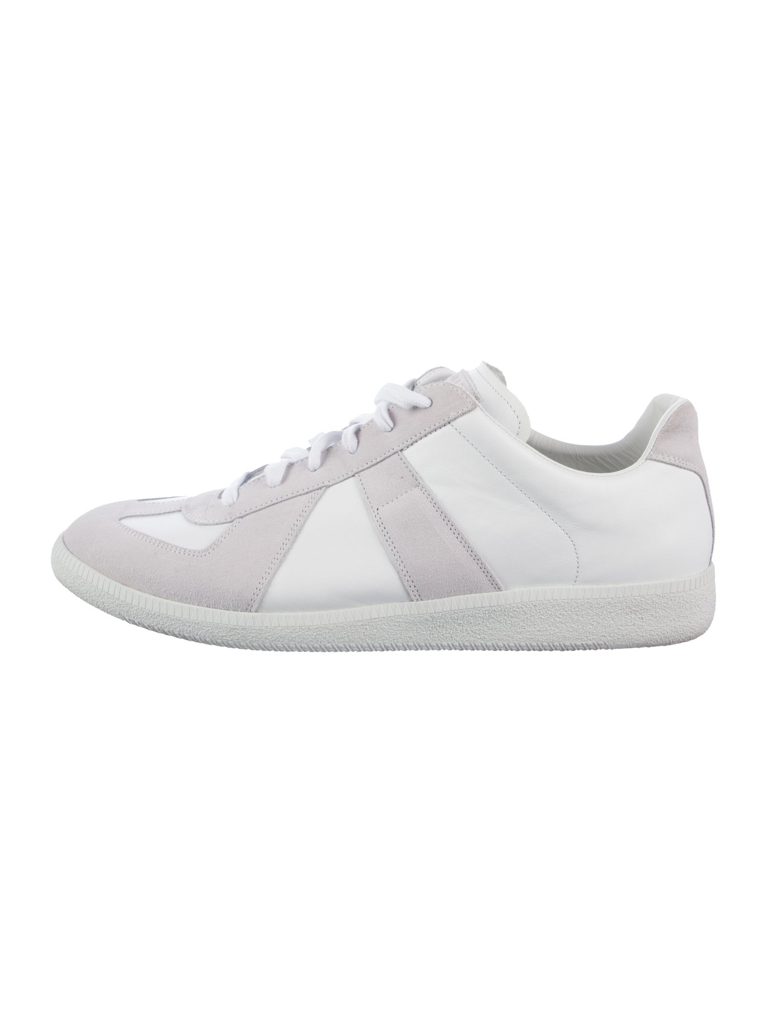 Maison Margiela Leather Colorblock Pattern Sneakers