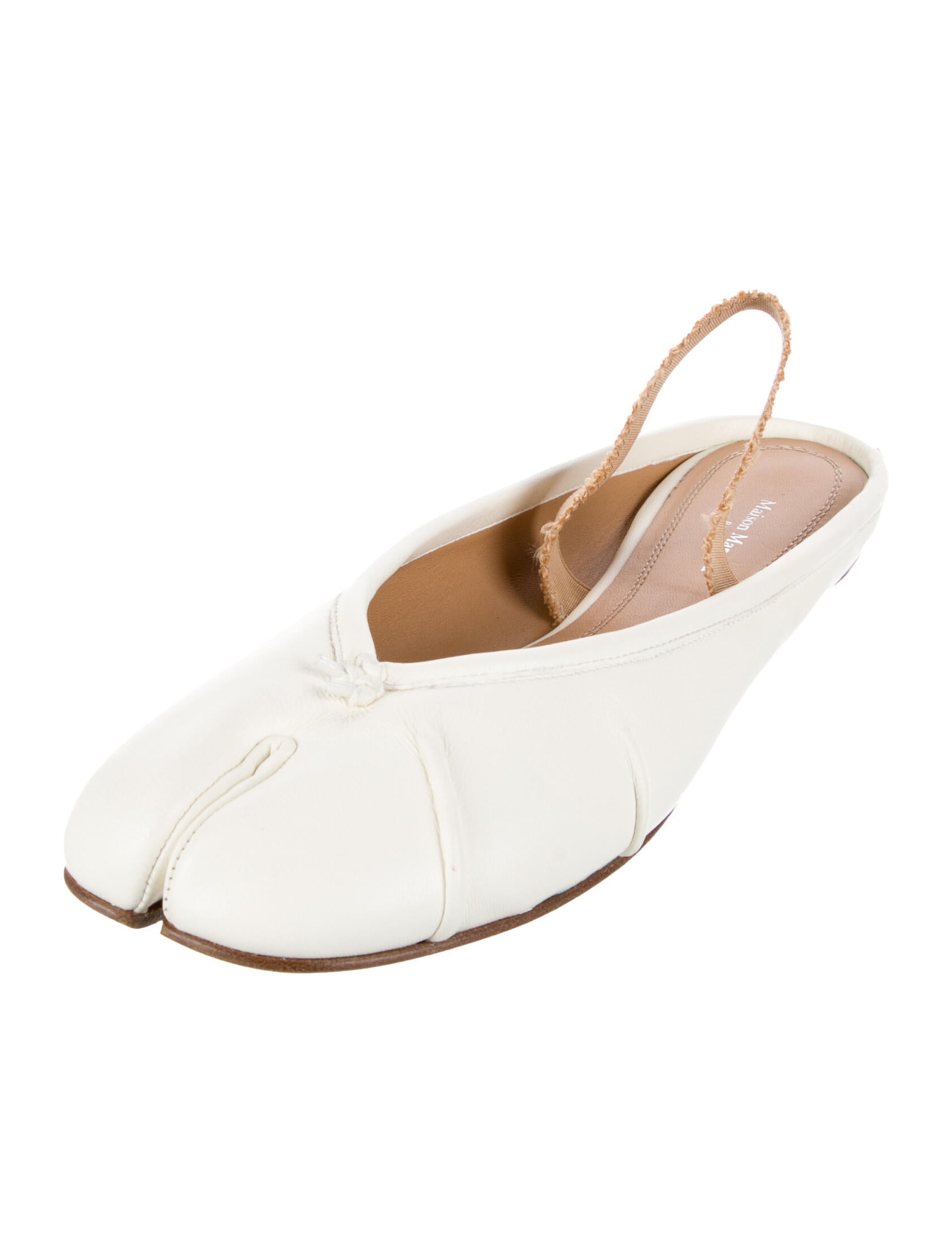 Maison Margiela Leather Slingback Flats