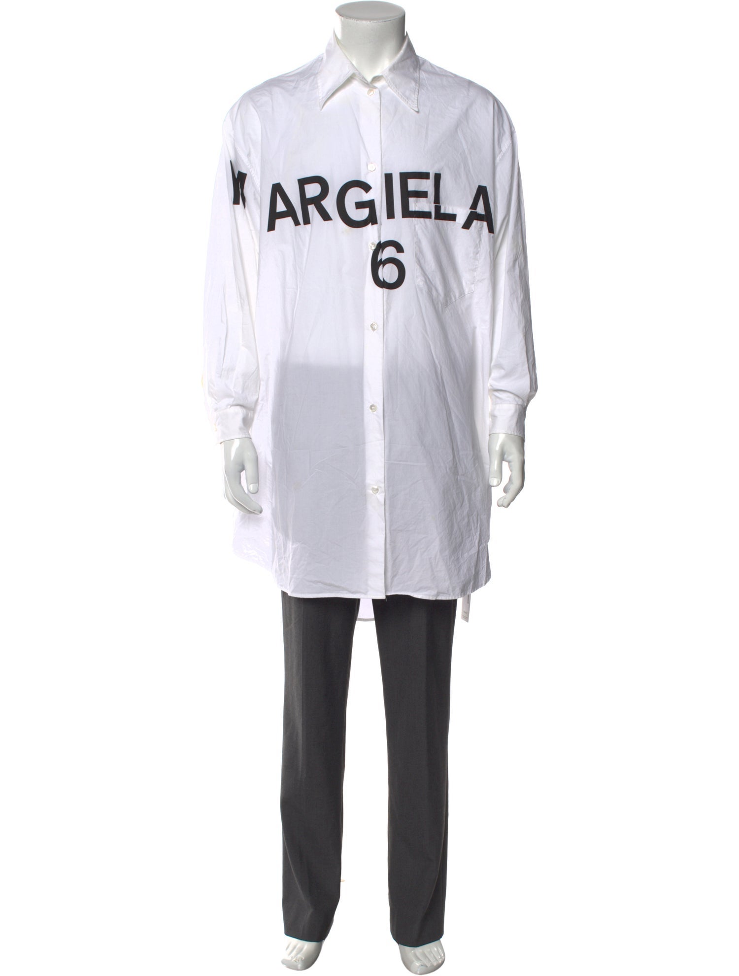 MM6 Maison Margiela 2022 Graphic Print Dress Shirt