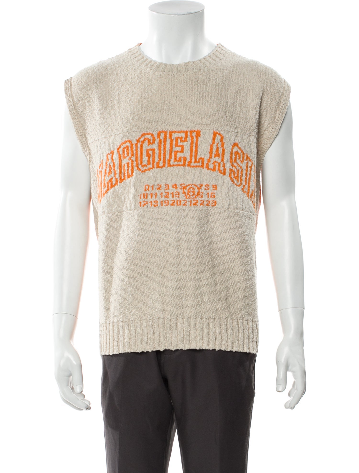 MM6 Maison Margiela 2025 Graphic Print Sweater Vest w/ Tags