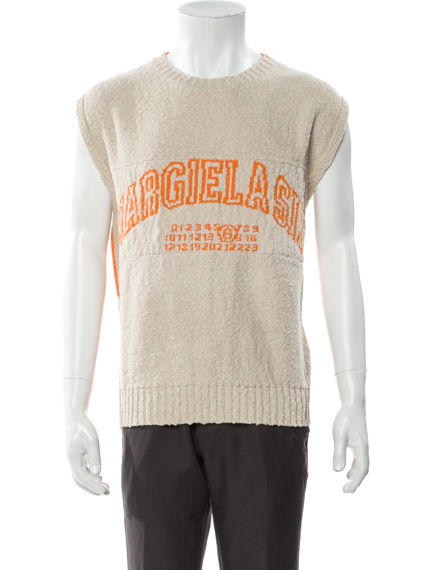 MM6 Maison Margiela 2025 Graphic Print Sweater Vest w/ Tags