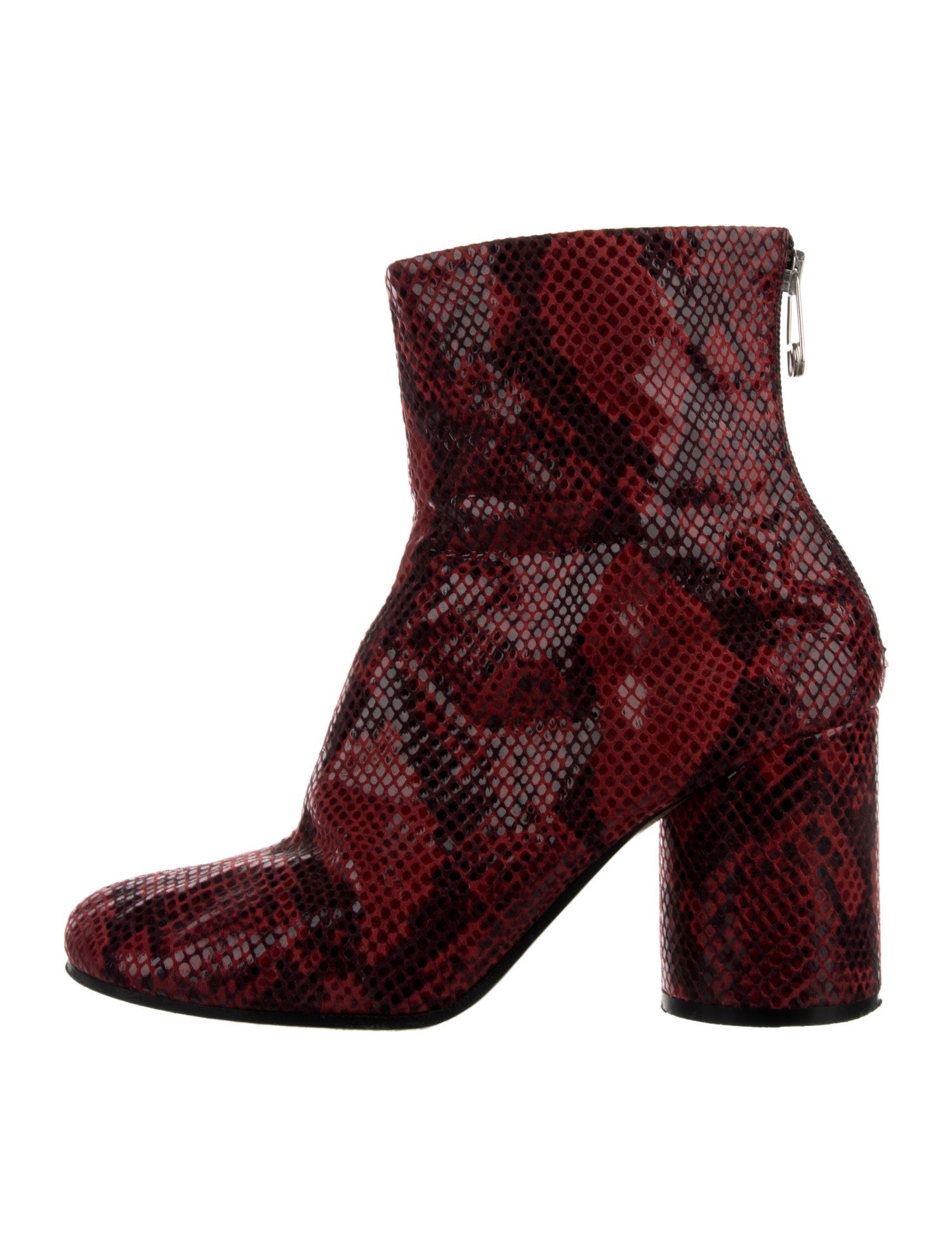 Maison Margiela Leather Animal Print Boots