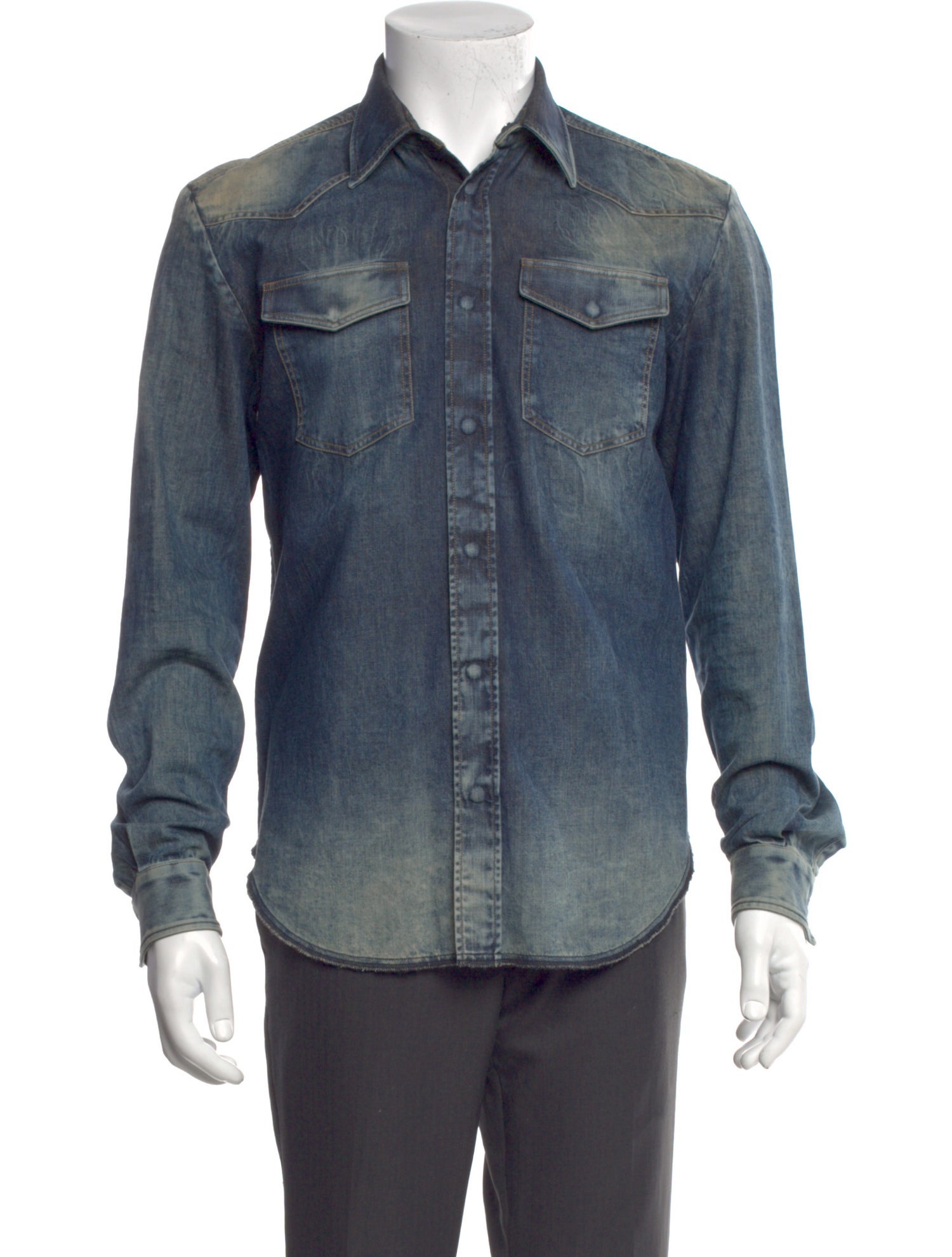Maison Margiela 2017 Long Sleeve Denim Shirt
