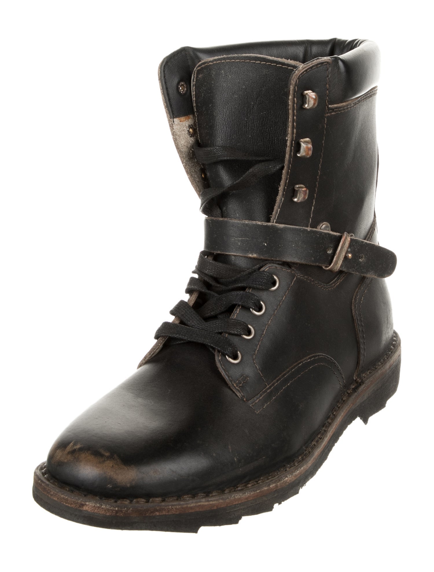 Maison Margiela Leather Combat Boots