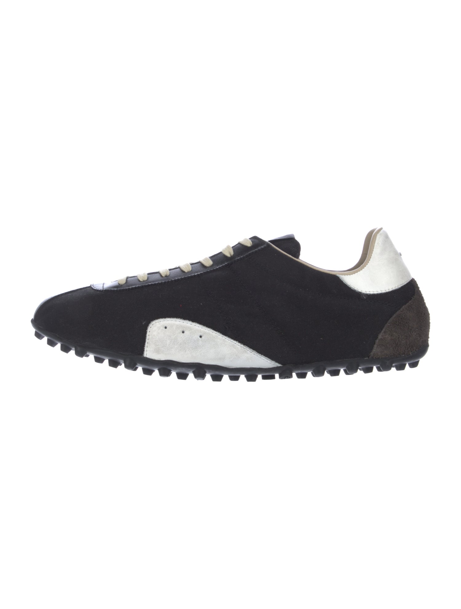 Maison Margiela Canvas Colorblock Pattern Athletic Sneakers