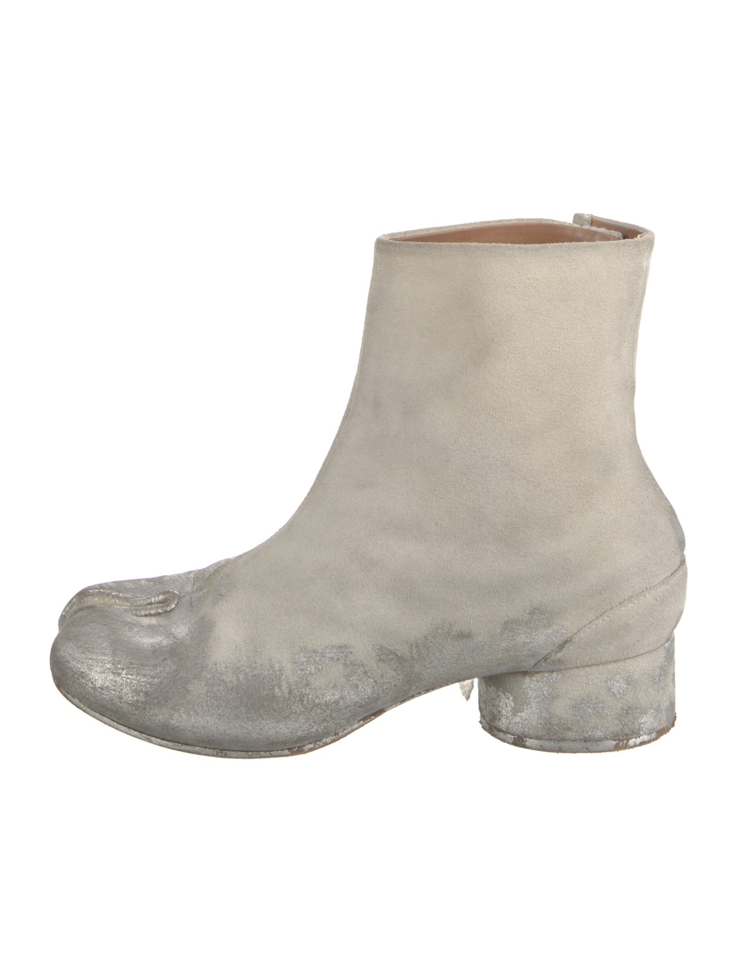 Maison Margiela Leather Distressed Accents Boots