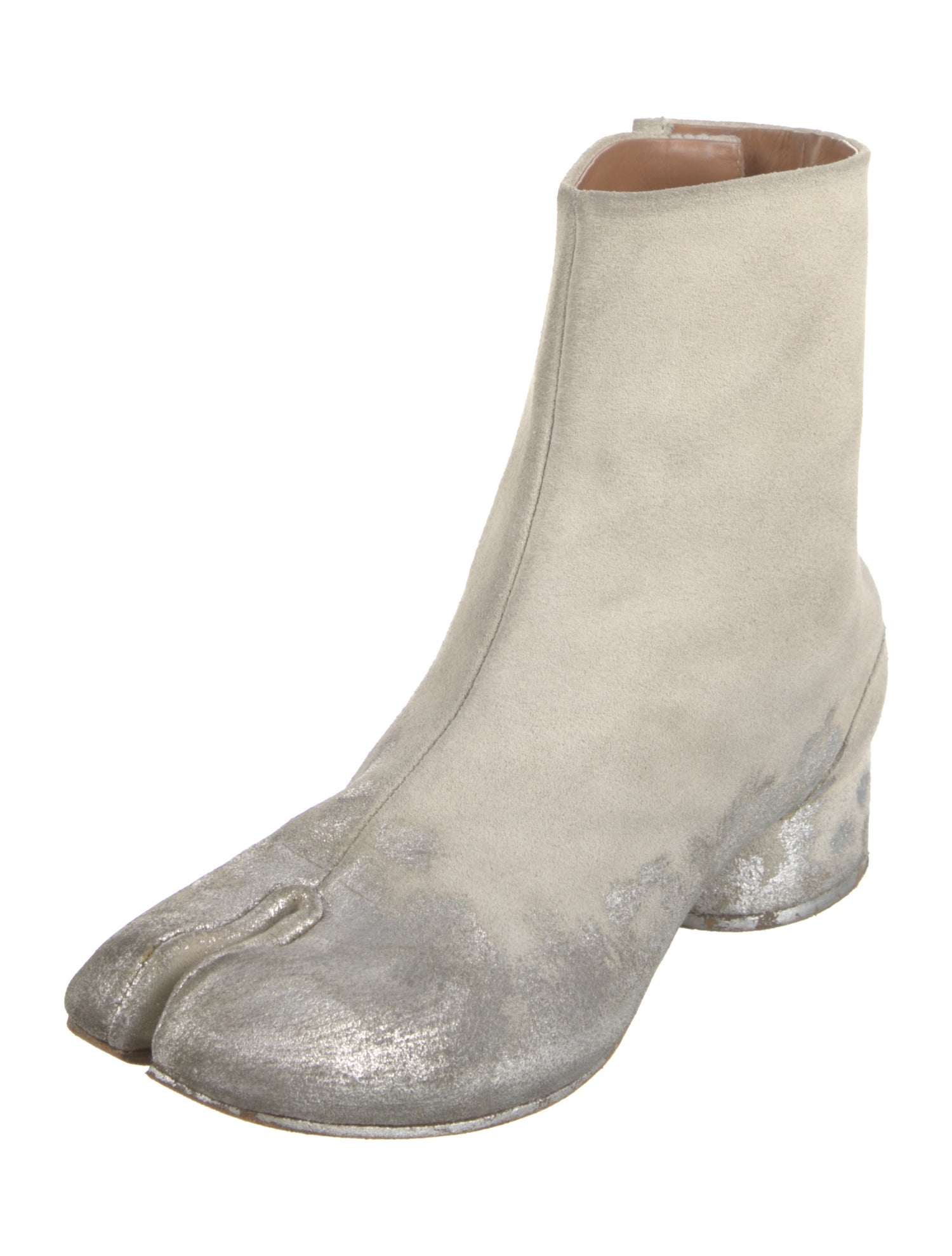 Maison Margiela Leather Distressed Accents Boots