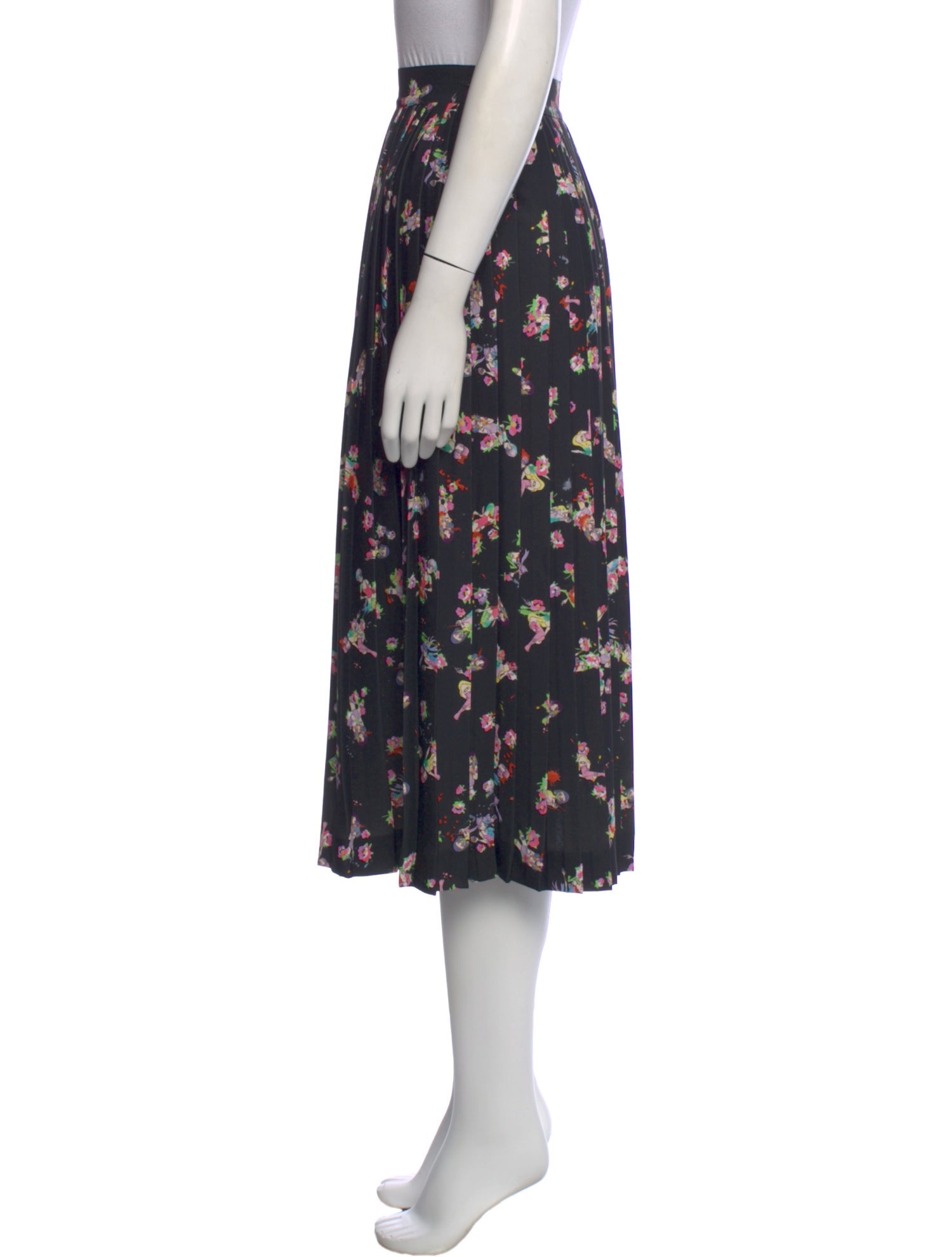 Maison Margiela Floral Print Midi Length Skirt