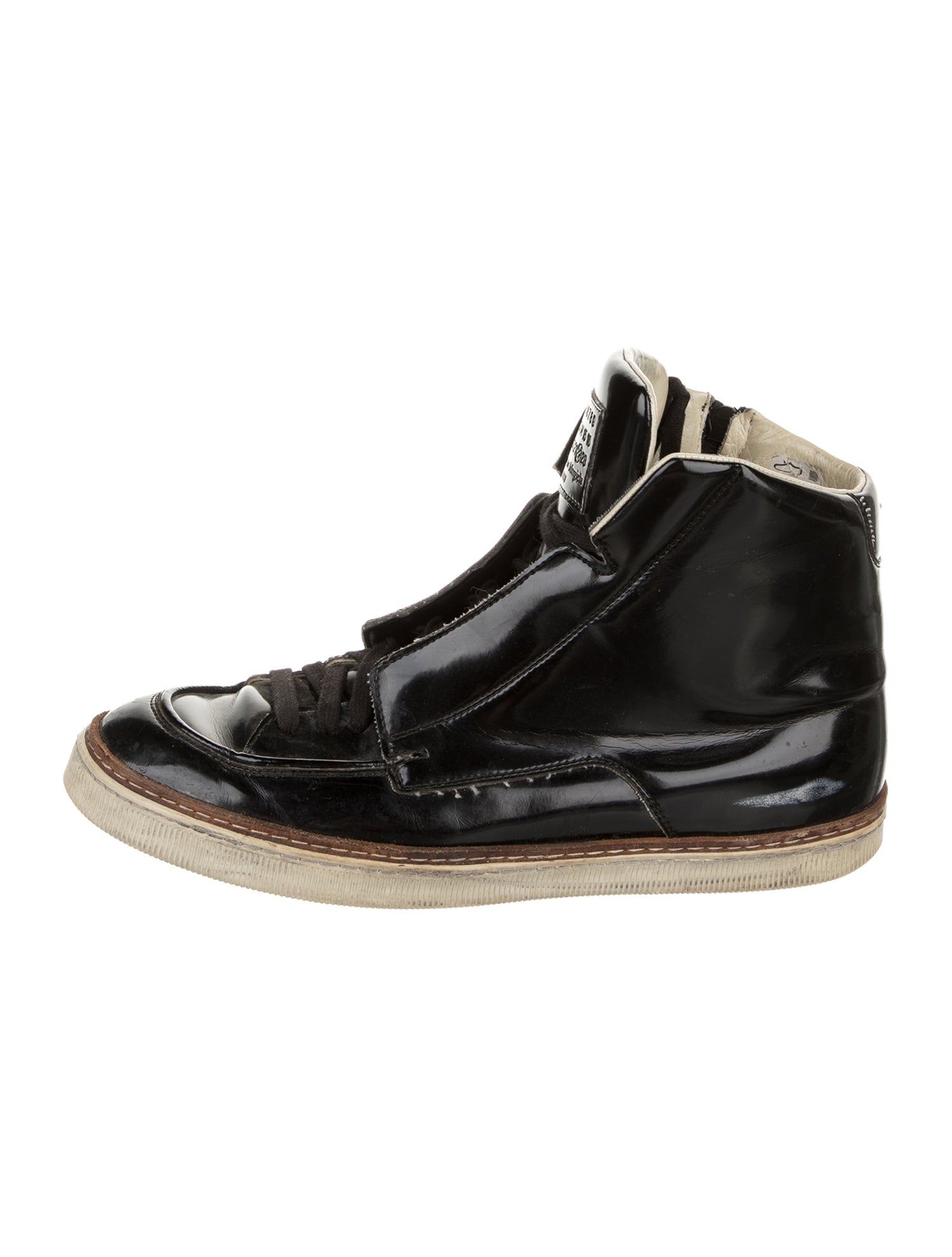 Maison Margiela Patent Leather Lace-Up Boots