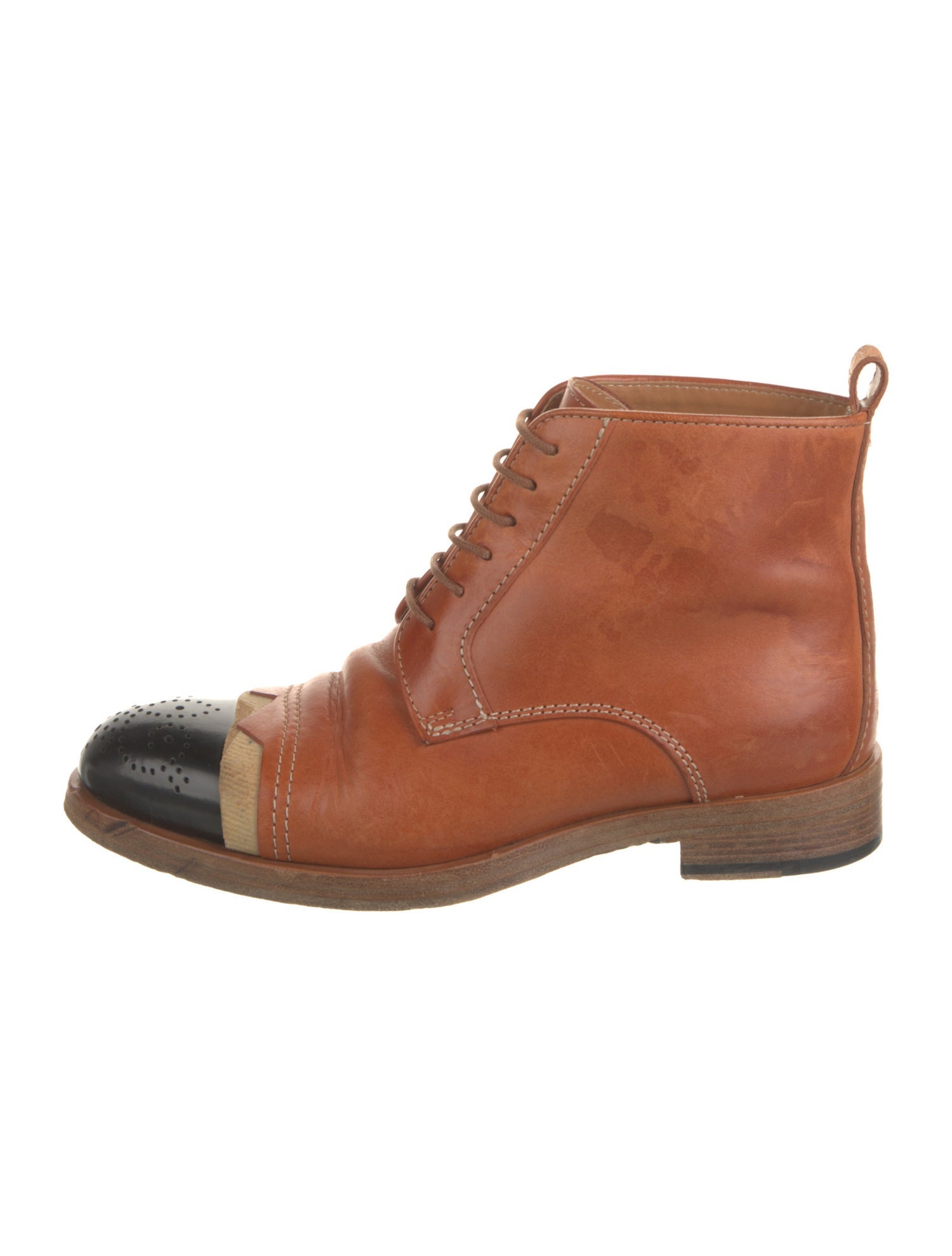 Maison Margiela Leather Lace-Up Boots