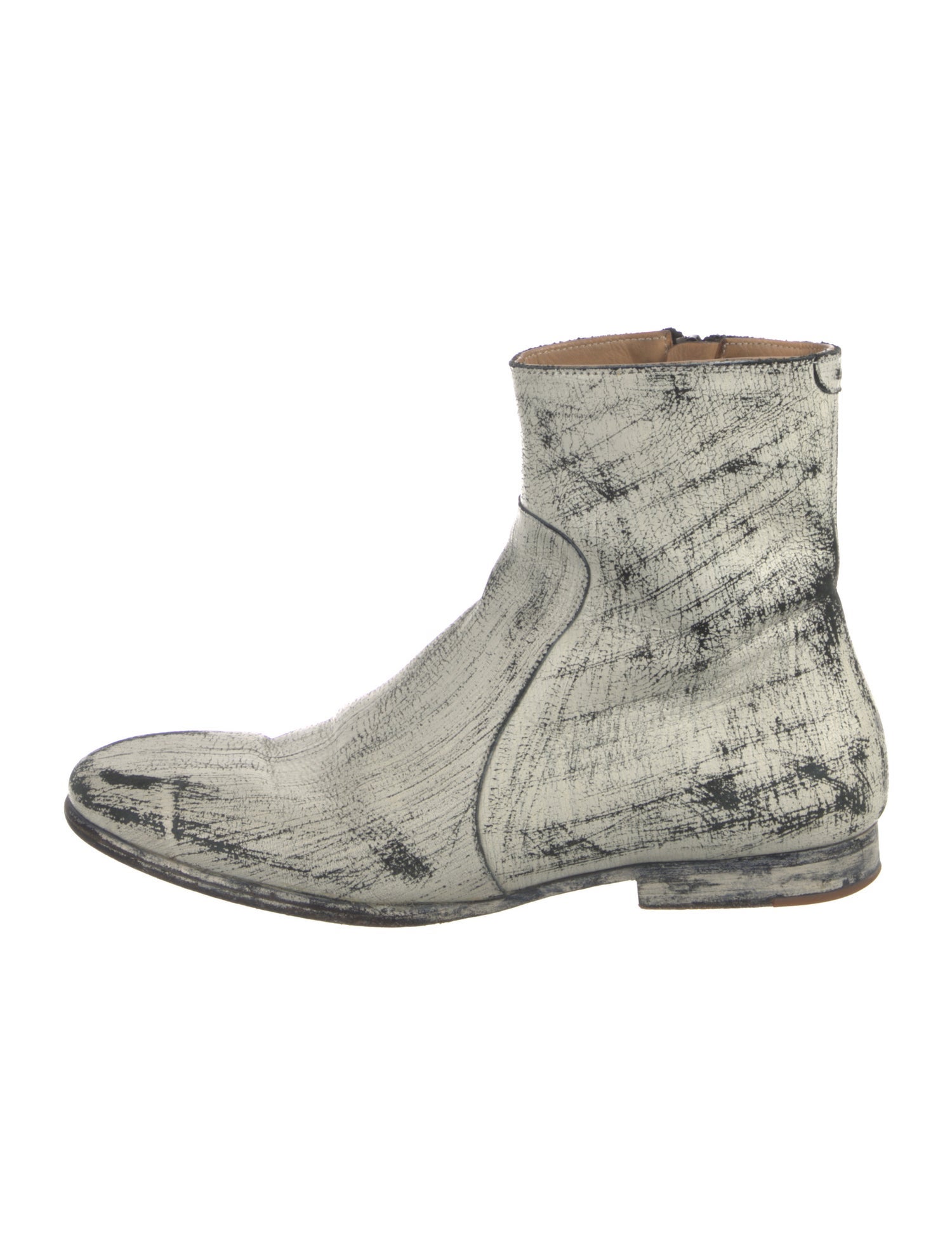 Maison Margiela Leather Printed Boots