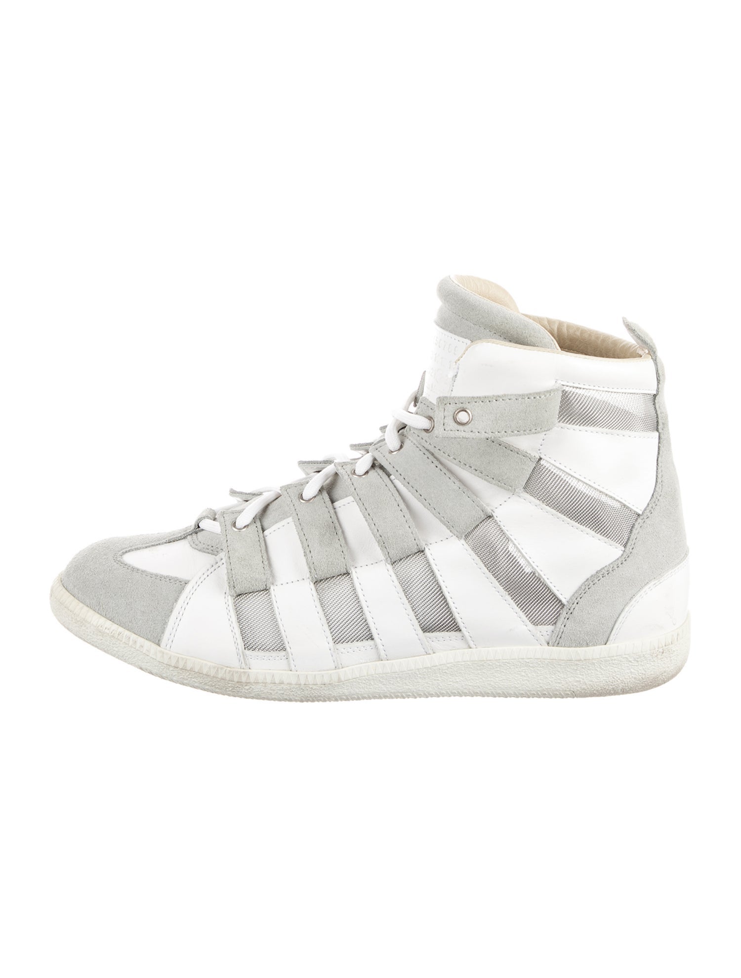 Maison Margiela Suede Colorblock Pattern Sneakers