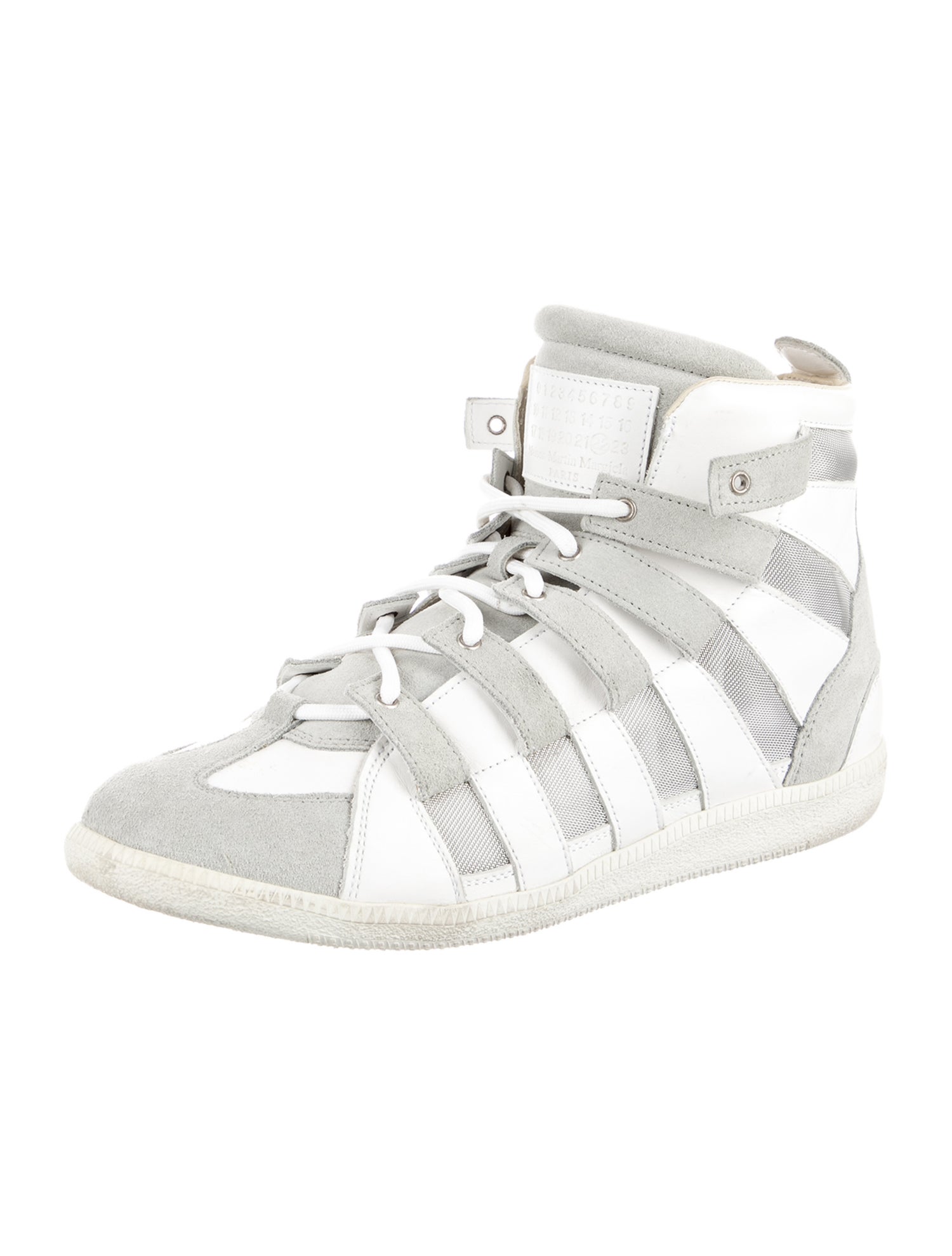 Maison Margiela Suede Colorblock Pattern Sneakers