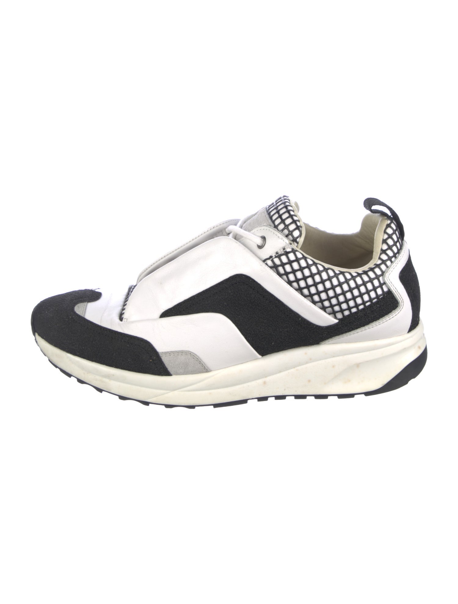 Maison Margiela Leather Colorblock Pattern Sneakers