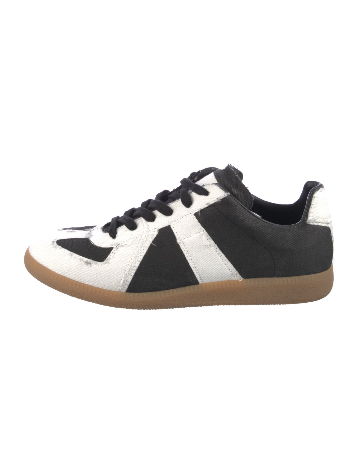 Maison Margiela Leather Colorblock Pattern Sneakers