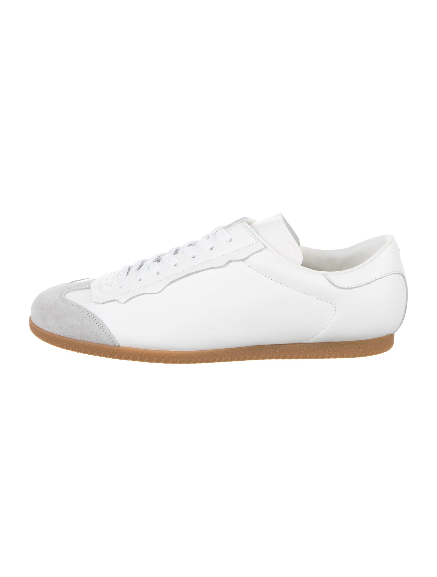 Maison Margiela Leather Scalloped Accent Sneakers
