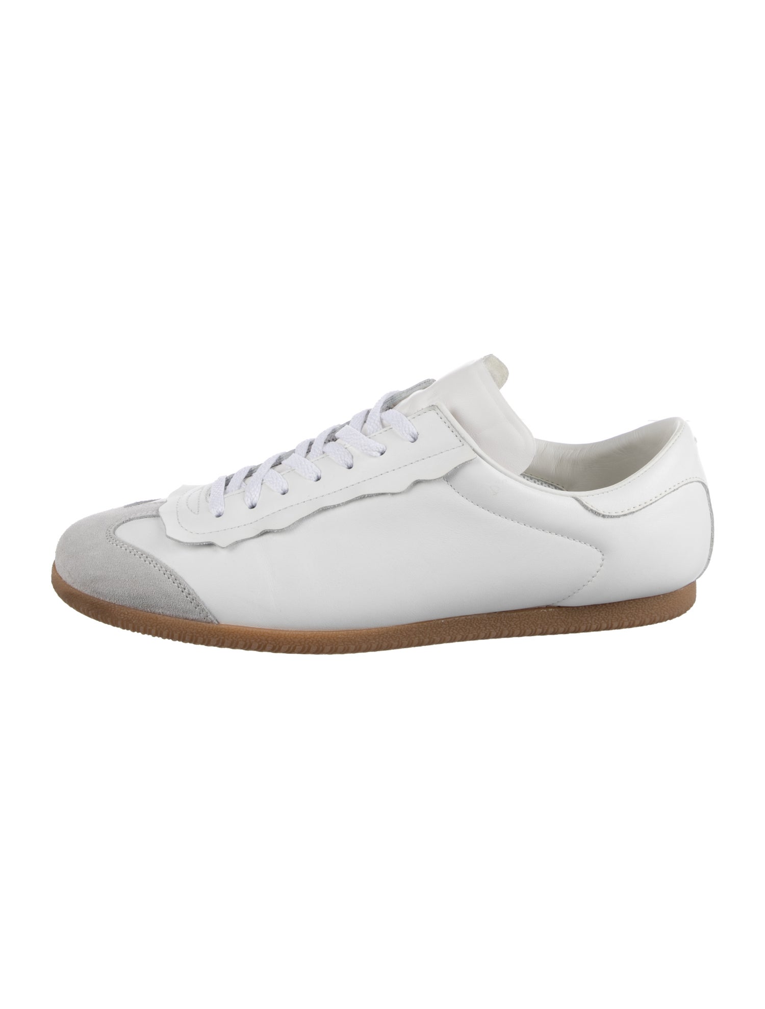 Maison Margiela Leather Colorblock Pattern Sneakers