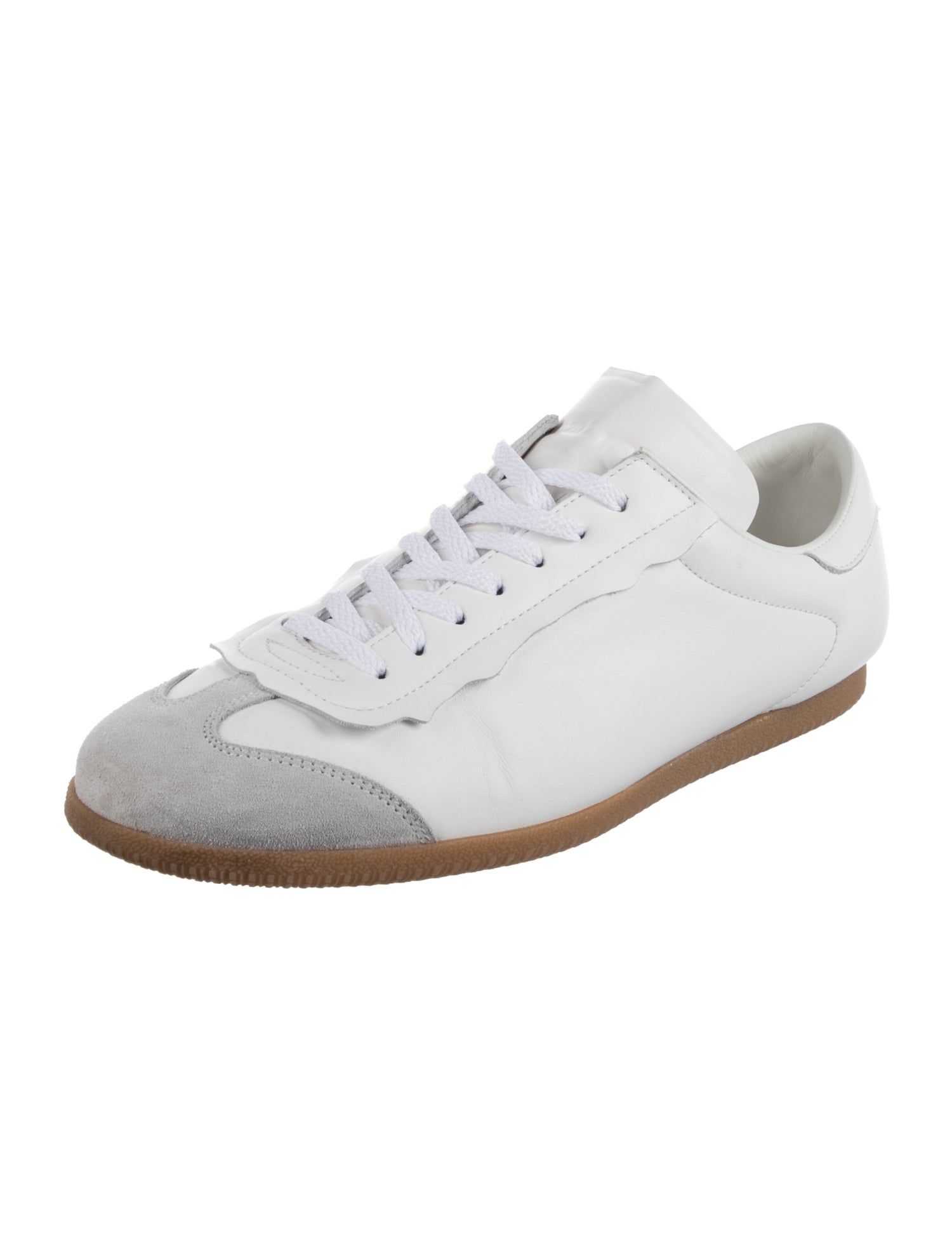 Maison Margiela Leather Colorblock Pattern Sneakers