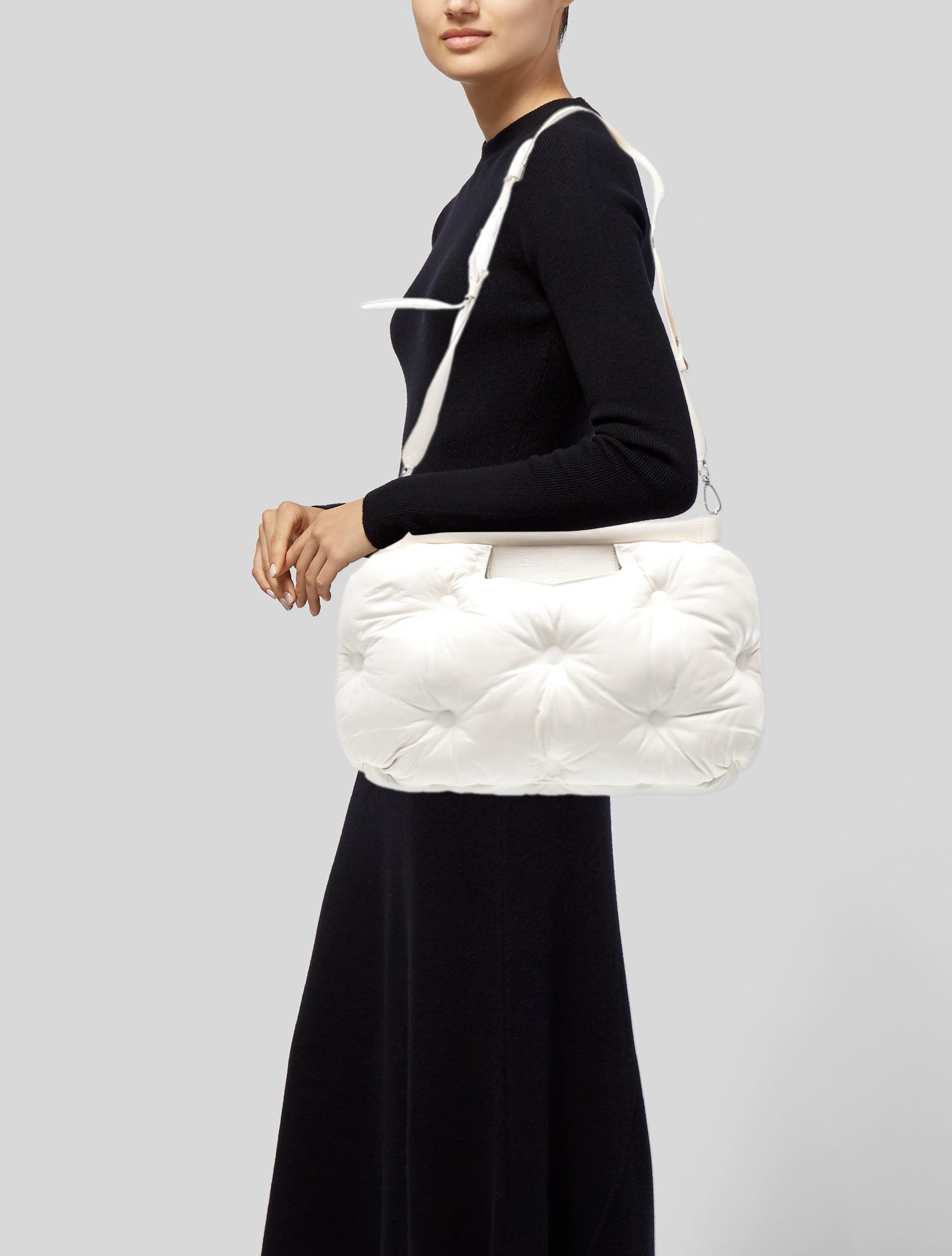 Maison Margiela Leather Glam Slam - Neutrals Shoulder Bags